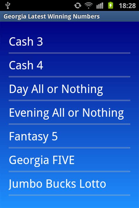 georgia lottery winning results